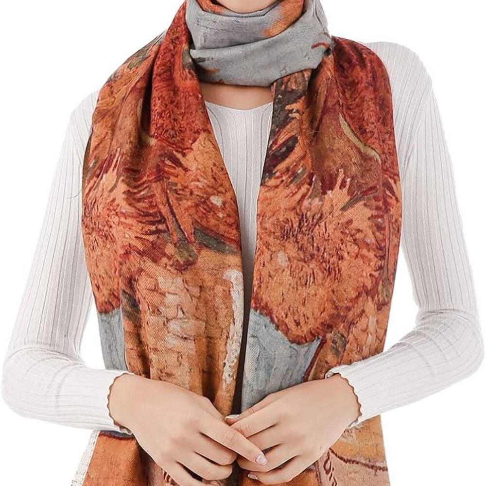 Scarf Shawl Wraps for Women Pashmina Soft Cashmere Scarf Printed Large Blanket S - Picture 6 of 7